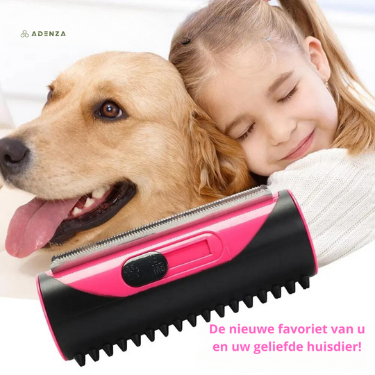 FurGroom Hondenborstel – Zelfreinigende Borstel voor Losse Haren & Gezonde Vacht