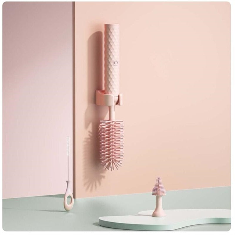 CleanEasy Elektrische Flessenreiniger – Automatische Babyfles Reiniger met USB Oplaadfunctie & Meerdere Opzetstukken