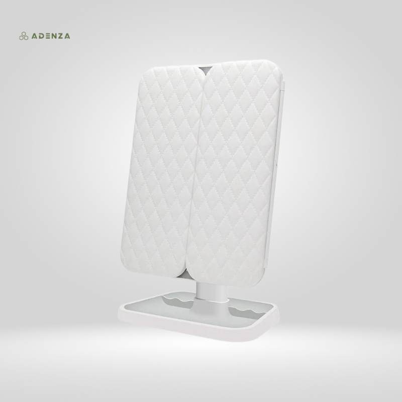 Vanessa LED Make-up Spiegel – Draagbare Opvouwbare Spiegel met Oplaadbare Driekleurige LED Verlichting