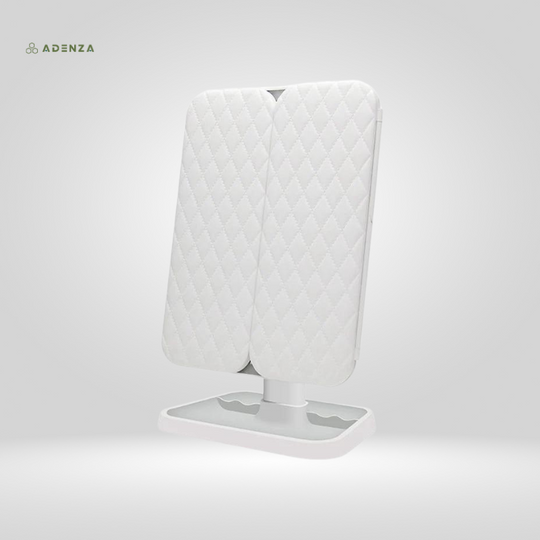 Vanessa LED Make-up Spiegel – Draagbare Opvouwbare Spiegel met Oplaadbare Driekleurige LED Verlichting