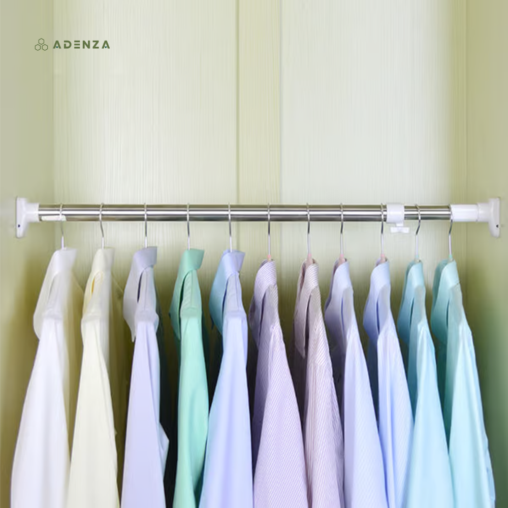 Flexrek Uitschuifbare Kledingstang – Verstelbaar Kledingrek Zonder Boren