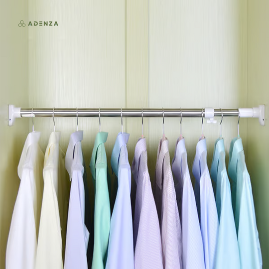 Flexrek Uitschuifbare Kledingstang – Verstelbaar Kledingrek Zonder Boren