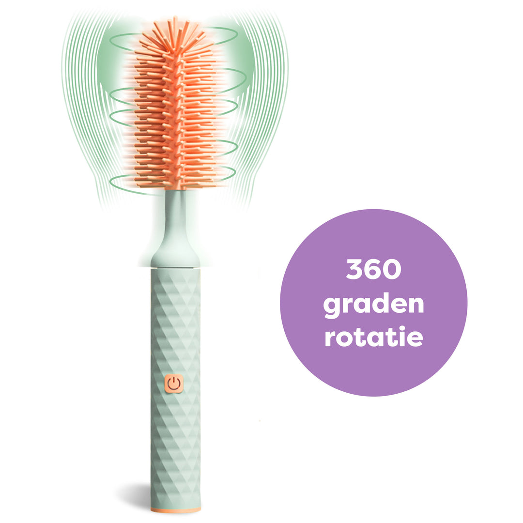 CleanEasy Elektrische Flessenreiniger – Automatische Babyfles Reiniger met USB Oplaadfunctie & Meerdere Opzetstukken