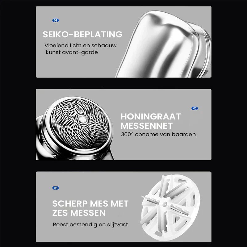 ComfortShave Scheerapparaat – Compact & Oplaadbaar Scheerapparaat voor Nauwkeurig Nat en Droog Scheren