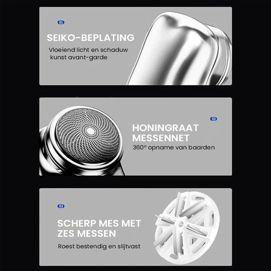 ComfortShave Scheerapparaat – Compact & Oplaadbaar Scheerapparaat voor Nauwkeurig Nat en Droog Scheren