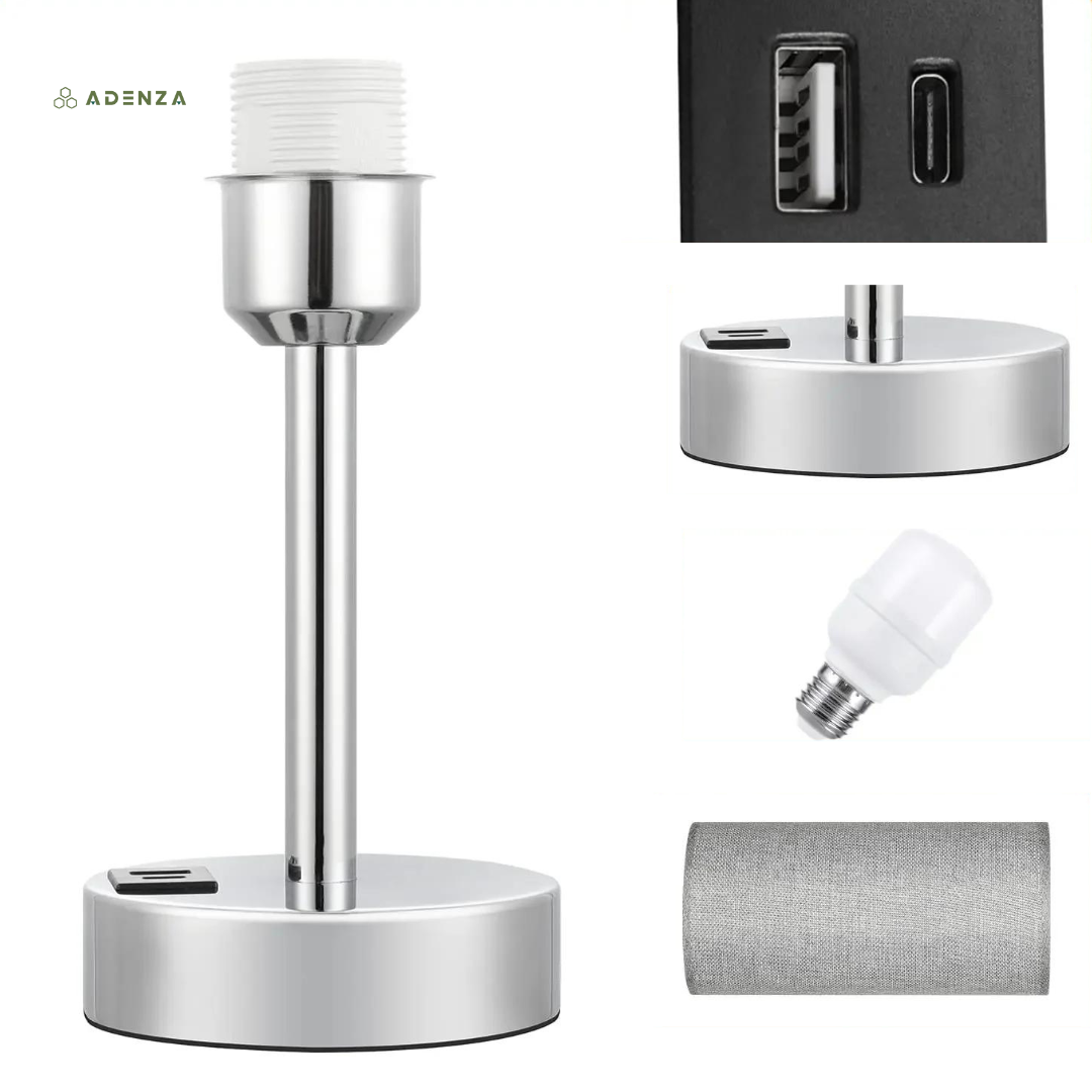PowerGlo Touch-lamp met USB-poort