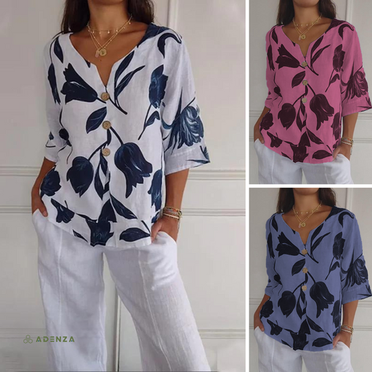 Zinnia™ Dames Tulpenblouse
