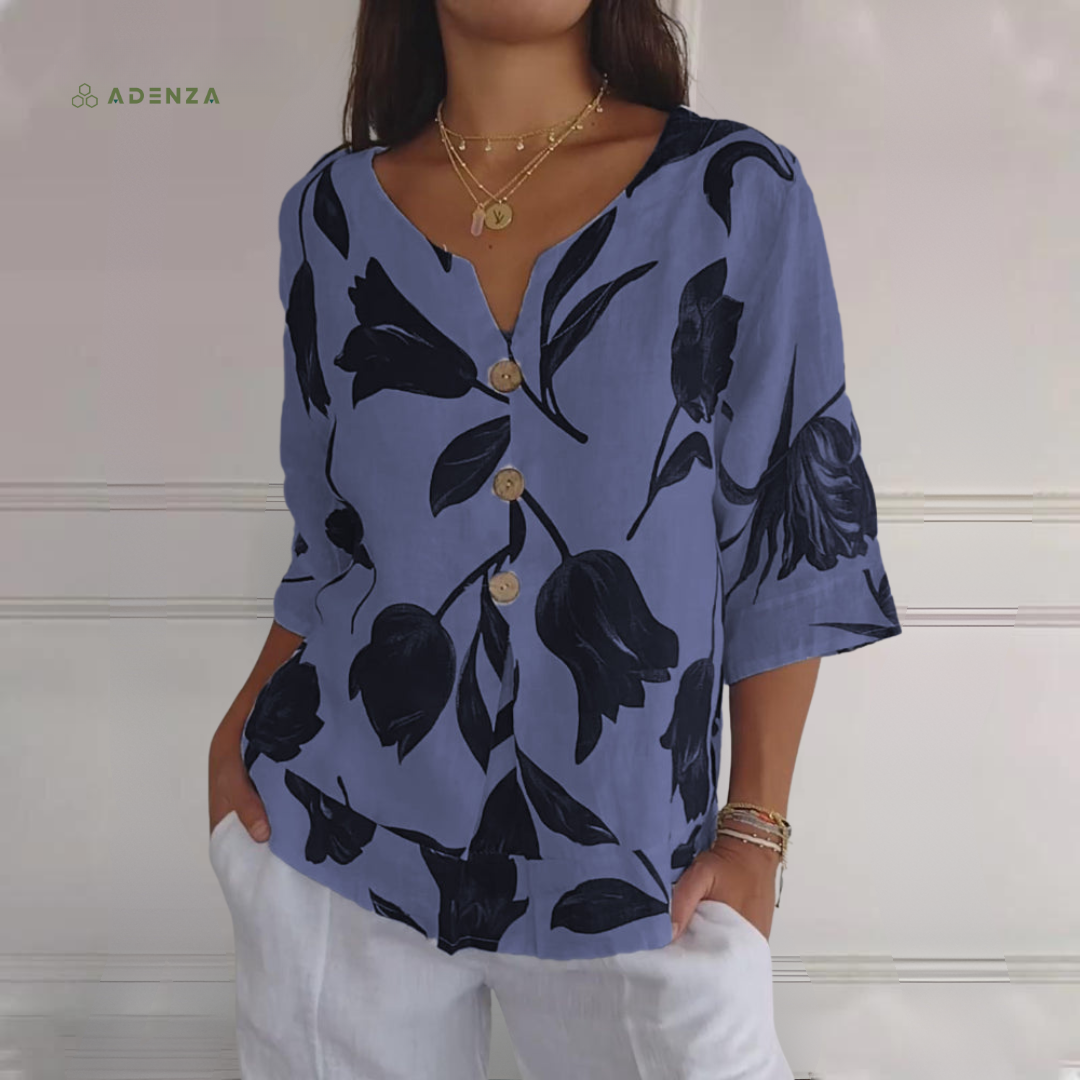 Zinnia™ Dames Tulpenblouse