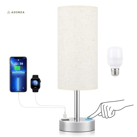 PowerGlo Touch-lamp met USB-poort