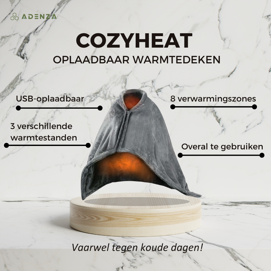 CozyHeat™ Oplaadbaar Warmtedeken | VANDAAG 50% KORTING!