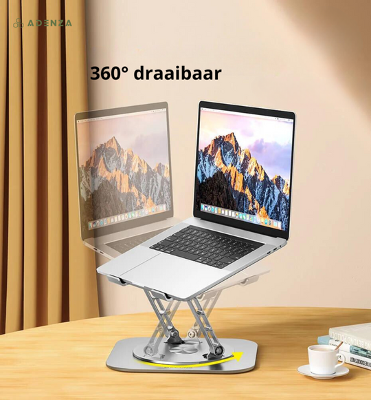 360° Roterende Aluminium Laptop Stand – Verstelbare Opvouwbare Laptop Standaard tot 17 inch